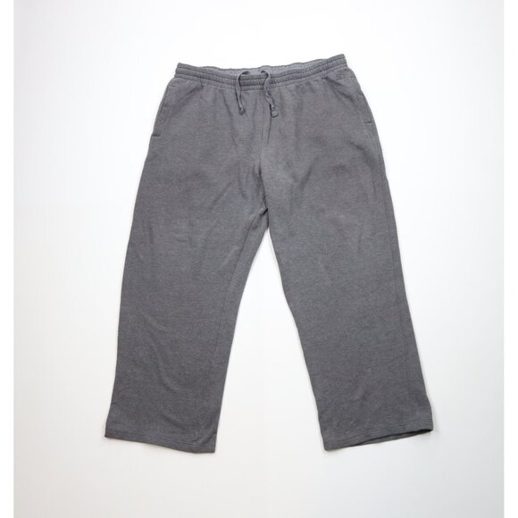 Vintage Starter Mens XL Faded Blank Heavyweight Wide Leg Sweatpants Heather Gray - Picture 1 of 12